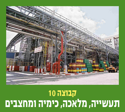 קבוצה 10 תעשייה מלאכה כימיה ומחצבים