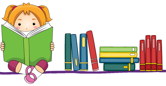 איור של ילדה קוראת מתוך ספר